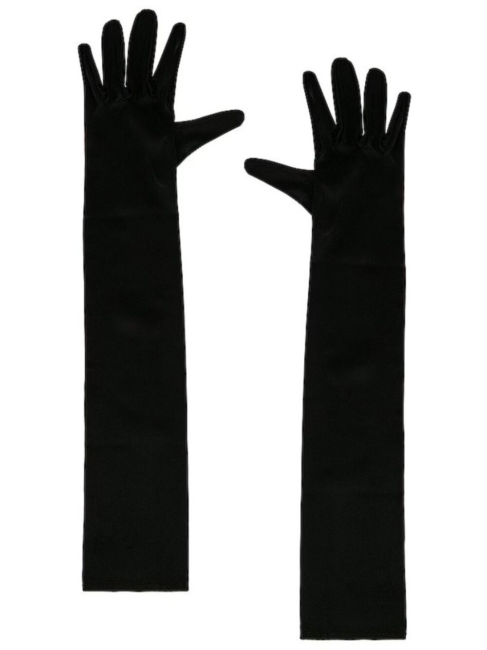 The Bar Silk Gloves in Black
